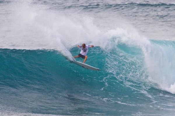 Maui's Tanner Hendrickson earned the top scores at HIC Pro pres. by Vans today.