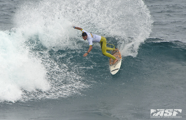 New Zealand's Jay Quinn (NZL) was one of yesterday's standout surfers and will be back in action today. PIC ASP/Robertson