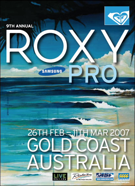 Roxy Pro Gold Coast 2007 Event Poster