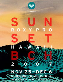 Roxy Pro Hawaii Sunset Beach Surf Contest
